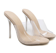 Sexy Crystal Heel Mules