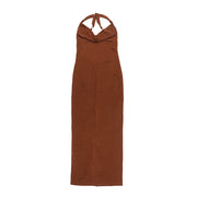 Backless Vacation Style Sheath Dress Women