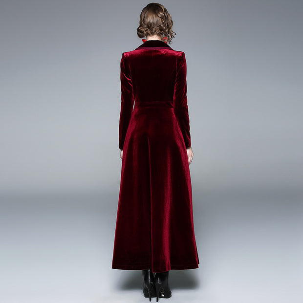 Ladies Fashion Trench Coat Long Skirt Jacket