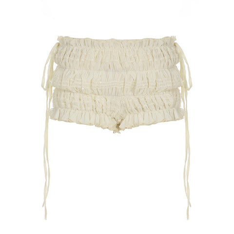Irregular Bud-waisted Shorts Hot Pants For Hot Girls Sexy Lacing