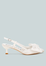 Okshak Satin Bow Slingback Sandals-0