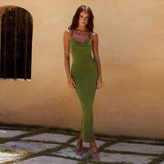 Backless Vacation Style Sheath Dress Women